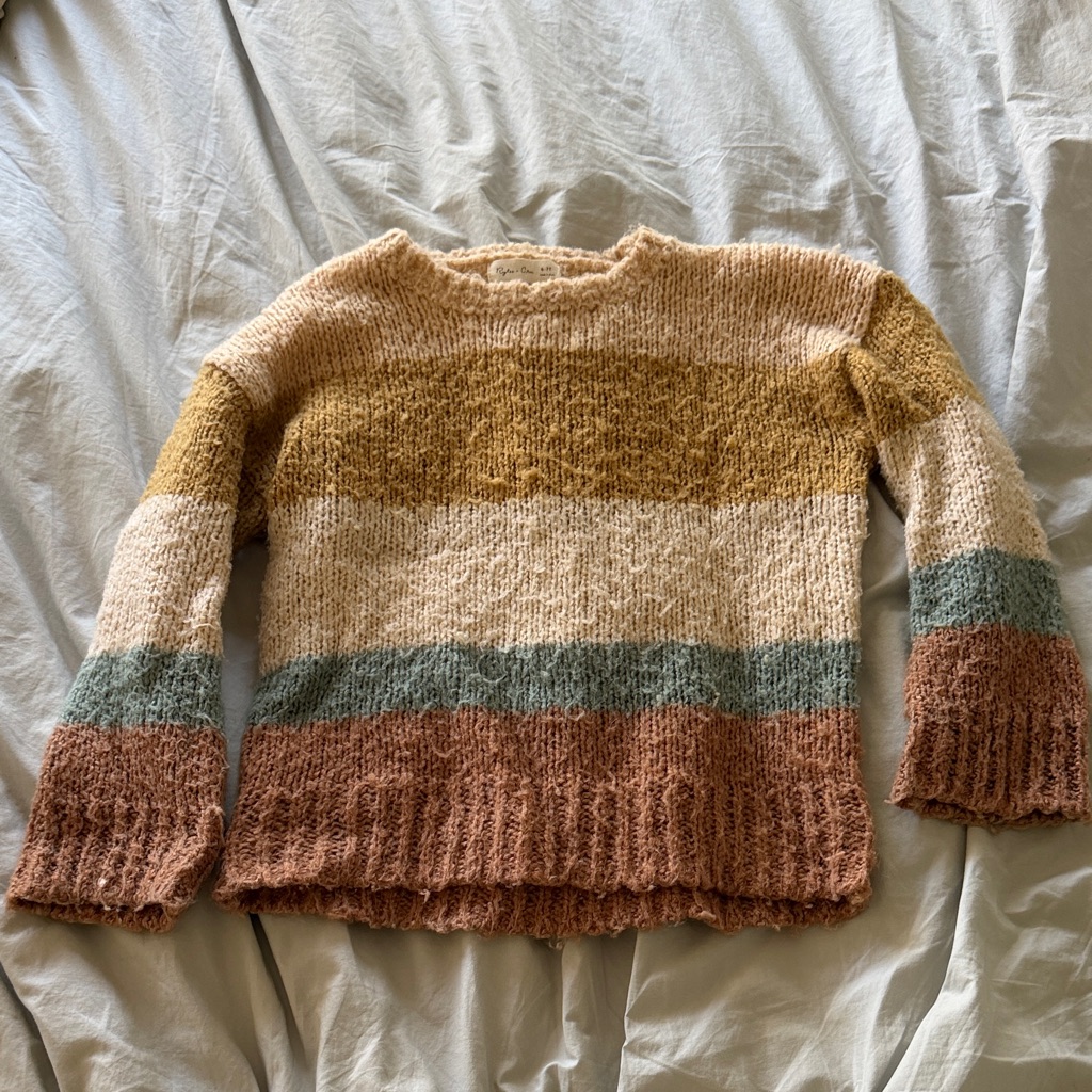 Rylee + Cru Earthy Tones Striped Sweater